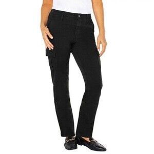 Well Worn Ladies' Tencel Blend Cargo Pant Black 12/32 NWT